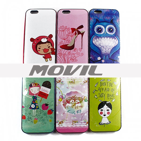 NP-2373  Lindo TPU  PC  funda para iPhone 6-14